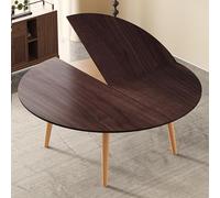 Hoixin Grand Plateau De Table Rond Pliable Uniquement Plateau De Table De Remplacement Économisez de l'espace Table Pliante en Bois Circulaire sans Pieds Convient aux restaurants familiaux(Marron,160c