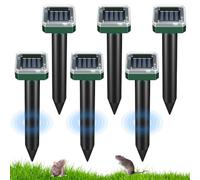 Hojalis 6Pcs Répulsif Taupe Solaire, Anti Taupe Ultrason Solaire, Répulsif Taupe Ultrason Solaire, Anti Taupe Solaire avec Ip65 Imperméable, pour Taupes, Serpents, Campagnols Et Autres Animaux (6Pcs)