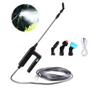 Hojalis Pulverisateur Electrique, Pulverisateur pour Toiture, 7.4V/1A Pulverisateur de Jardin Electrique, Pulvérisateur à Batterie avec 3 Buses Et 8M de Tuyau, USB Rechargeable, pour Pelouse, Jardin