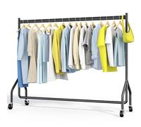 HOKEEPER Portant à vêtements robuste avec capacité de charge de 136 kg, portant à vêtements industriel pour placard de maison, buanderie et vitrine de boutique - Largeur 180 cm