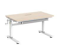 HOKO®Ergo Bureau d'écolier réglable en hauteur 54-76 cm, 100x60 cm, plateau de table inclinable avec tiroir, bureau d'enfant stable & compact