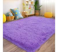 HOKXUAN Tapis de Couloir Tapis Rond Salon Shaggy 90 x 130 cm Dessous Antidérapant, Lavable Tapis de Sol Grand pour Couloir Personnalisable Au Mètre pour Cuisine, Chambre, Pourpre