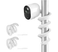 HOLACA Support Flexible Universel Compatible avec l'eufycam 1/2/2C/2C Pro/3/3C/E/S3 Pro, Arl o Pro 4/Pro 3/Pro 2/Ultra/Ultra 2/Essential 2(XL), Argus 2, (Blanc, 2PCS)