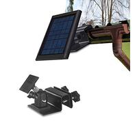 HOLACA Weatherproof Gutter Mount for Ring Solar Panel- Wall Mount Bracket Outdoor Mount Accessories for Ring Solar Panel (black)
