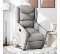 Holamys Fauteuil relax avec aide à se lever électrique, tissu gris nuage, 78 x 95 x 100 cm, pour salon, chambre à coucher, expérience d'assise confortable et durable