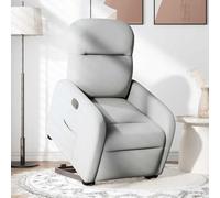 Holamys Fauteuil relax électrique avec aide à se lever - Tissu gris nuage - Inclinaison 135° - Charge maximale de 110 kg - Pour salon, chambre à coucher, expérience d'assise confortable