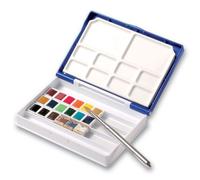 Holbein Aquarelle Set : Boîtier En Plastique : 18 Demi-Godets