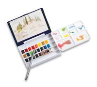 Holbein Aquarelle Set : Boîtier En Plastique : 24 Demi-Godets