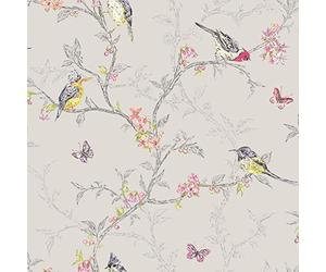 Holden Decor Enchanted Garden 98081 Papier peint en papier peint Blanc 10,05 x 0,53 m