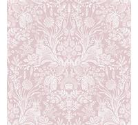 Holden Decor Harlen Papier peint damassé Arbres Fleurs Hérissons Feuilles Lapins