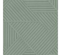 Holden Decor Papier peint géométrique effet bois vert sauge Holden 13200