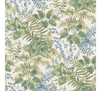 Holden Decor Papier peint motif feuilles canopées - Crème/bleu ciel/vert | Revêtement mural pour salon, salle à manger et couloir, feuilles peintes à la main, tapisserie superposée, finition mate