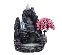 Holdes 9/10.5cm Fontaine Cascade D'encens, Porte-encens À Refoulement en Résine Fabriqué À La Main Brûleur D'encens Cascade, Porte-encens De Cascade De Fumée D'intérieur pour l'environnement
