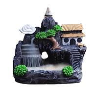 Holdes 9/10.5cm Fontaine Cascade D'encens, Porte-encens À Refoulement en Résine Fabriqué À La Main Brûleur D'encens Cascade, Porte-encens De Cascade De Fumée D'intérieur pour l'environnement