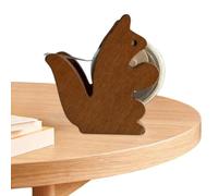 Holdes Dérouleur de ruban adhésif, en bois, en forme d'écureuil, coupe-ruban de table vintage en bois, organisateur pour le masking tape
