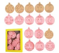 Holdes Set d'Emporte-Pièces de Noël | Embossage à Main Pressée - Emporte-Pièce à Embosser | Pour Décoration Gâteau Fondant Noël Halloween Pâques Automne Cuisine de Fête Débutants