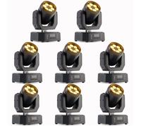 HOLDLAMP 110W 6 Lyre LED RGBW - Lumière de Scène Beam Wash DMX 4 en 1 avec Télécommande - Jeux de Lumiere DJ PACK DE 8