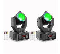 HOLDLAMP 120W DJ Lyre LED RGBW - Lumières de Scène Avec RGB Bande + Laser - Jeux de Lumiere DJ Rotation à 450° PACK DE 2