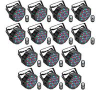 HOLDLAMP 14PCS Lampe de Scène Par LED, RGB 36 LED Eclairage Scene avec Télécommande et DMX 7CH, 7 Modes de Lumière Par pourJardin Fête Balcon Bars DJ Concerts Halloween Noël