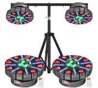 HOLDLAMP 2PCS 200W Jeux de Lumiere DJ - DJ Lyre LED RGBW Rotation 8 Bras - Laser & Stroboscopique Avec Trépied et Télécommande