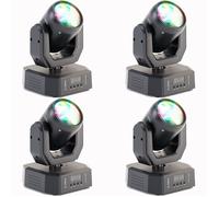 HOLDLAMP 80W Lyre 6 LED - Lumière de Scène Beam Wash Gobo DMX 4 en 1 avec Télécommande - Jeux de Lumiere DJ PACK DE 4