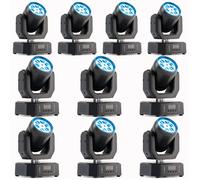 HOLDLAMP 80W Lyre 6 LED RGBW - Lumière de Scène Beam Wash DMX 4 en 1 avec Télécommande - Jeux de Lumiere DJ PACK DE 10