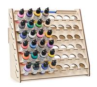 HOLDLEAF Étagère Murale pour peintures de Table et de modélisme, avec 48 alésages (Ø 26 mm), Compatible avec Vallejo, Army Painter, AK