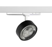 Hole - Projecteur sur rail LED triphasé 13W 3000K CRI90 IP20 optique 38° en aluminium moulé sous pression, finition blanc/noir - Groupe Rossini