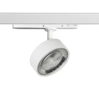Hole - Projecteur sur rail LED triphasé 13W 3000K CRI90 IP20 optique 38° en aluminium moulé sous pression, finition blanc/blanc - Groupe Rossini