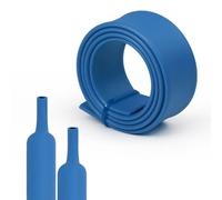 HOLED Gaine thermorétractable 4:1 de 1,27 cm à double paroi adhésive doublée avec colle, joint d'isolation résistant à l'huile, anti-friction contre les fuites d'air, 3 m (bleu)