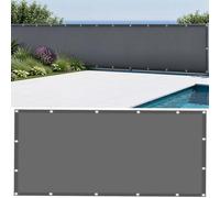 HOLEILUCK Brise Vue Balcon 120x500cm/1.2x5M Cache Balcon,Imperméable Coupe-Vent, Protection UV pour Exterieur Terrasse Anthracite