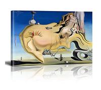 HOLEILUCK Salvador Dali Visage du Grand Masturbateur Peinture Toile Affiche Imprimer Oeuvre Célèbre Mur Art Photo Pour Salon 60x92cm(23.6x36.2in) Withframe