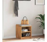 Holekex Sandnes Banc de couloir 45 x 40 x 50 cm en pin massif avec espace de rangement, banc et coffre pour couloir, couloir, vestiaire, entrée, bois avec vernis UV, rangement et étagère pratiques