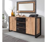 Buffet industriel avec portes et tiroirs HOLEN