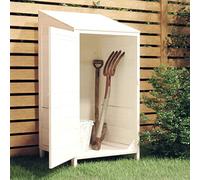 Holepyr Abri de jardin blanc 55 x 52 x 112 cm en bois massif pour outils, tondeuses à gazon, vélos, meubles de jardin, coussins, pots, toit, fondation, balcon, terrasse, cour