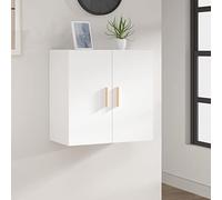 Holepyr Armoire murale blanche en bois 60 x 30 x 60 cm avec deux portes, étagère peu encombrante pour salon, chambre à coucher, bureau, espace de rangement et ordre dans le couloir, la cave, le garage