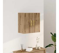 Holepyr Armoire murale en chêne Artisan 60 x 31 x 60 cm avec espace de rangement, porte et tiroir pour bureau, couloir, cave, garage pour rangement ordonné des vêtements, chaussures, fichiers et