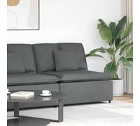 Holepyr Canapé modulaire module central gris foncé 100 cm avec coussins, assises en textilène et rembourrage en mousse, cadre en métal pour salon, coin salon pour se détendre