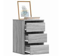 Holepyr Commode grise Sonoma - 40 x 41 x 58 cm - Armoire à tiroirs avec 3 tiroirs de rangement - Buffet bas pour salon, chambre à coucher, couloir