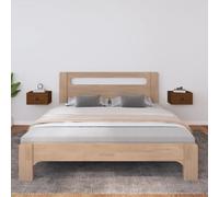 Holepyr Lot de 2 tables de chevet murales marron miel en pin massif - 40 x 29,5 x 22 cm - Avec espace de rangement pour chambre à coucher, couloir ou bureau - Peu encombrant et polyvalent