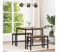 Holepyr Table à manger 80 x 80 x 75 cm, cadre en métal, carrée, robuste, stable, pour salle à manger, cuisine, salon, idéale pour les repas, fêtes, petit-déjeuner et invités