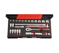 HOLEX Holex Coffret de douilles, carré 3/8 pouce 26 pièces, Type: 12 Quantité:26