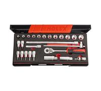 HOLEX Holex Coffret de douilles, carré 3/8 pouce 26 pièces, Type: 6 Quantité:26