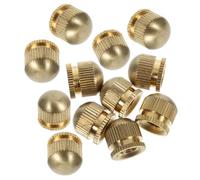 Holibanna 12 Pièces Embout pour Lampe en Cuivre M5, Écrou à Capuchon pour Luminaire, Filetage Femelle, Finition Laiton, pour Plafonniers et Fleurons de Plafond