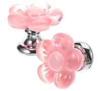 Holibanna 2 Pièces Bouton-poussoir du Réservoir D'eau des Toilettes, Bouton de Chasse D'eau en Résine Rose, Surface Lisse, Pratique, pour Salle de Bain et Toilettes