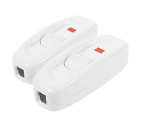 Holibanna 2 pièces Interrupteur Lampe de Chevet à Pression avec Voyant Lumineux Interrupteur Ligne pour Lampes de Bureau et Lampadaire Commande Simple pour Chambre et Salon