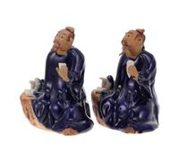 Holibanna 2 Pièces Ornement de Bonsaï Éclatant en Céramique Décor Artisanal | Scène Diy, Décoration Végétale, Style Élégant, Objet Adapté au Bac