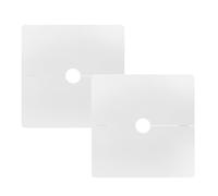 Holibanna 2 Pièces Plaque de Garniture de Prise Murale 86 Type, Couvercle de Prise en Plastique Blanc Rond, Trou 12mm, Démontable, Autocollant Double Face, pour Trous de Plomberie
