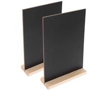 Holibanna 2ensembles Panneaux Ardoise de Bureau avec Support Bois Petits Tableaux Effaçables pour Menus Étiquettes Alimentaires Signalétique Polyvalente pour Fêtes et Décoration de Table
