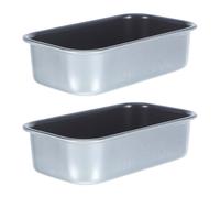Holibanna 2pcs Moules à Gâteau Rectangulaires en Aluminium Antiadhésif pour Tiramisu et Tartelettes, Faciles à Nettoyer, Démoulage sans Effort, pour Fêtes D'anniversaire